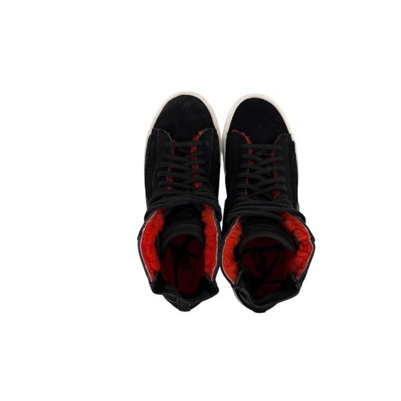 Nike Shoes Nike Blazer Mid Premium Black Suede Red Lined Size Women's 7 - Picture 4 of 5